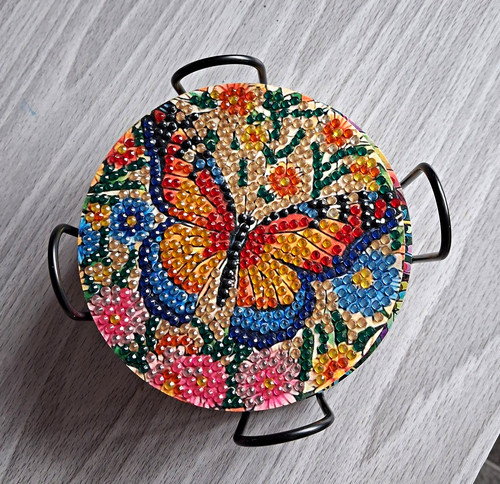 Diamond painted butterfly - 8x,