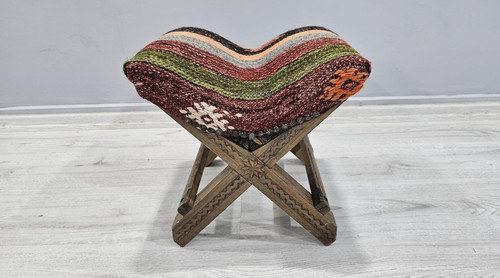 Turkish baho kilim pouf - baho,
