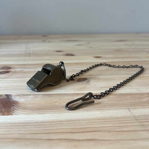 Vintage antique brass whistle - vintage,