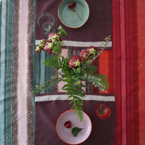 Set linen placemats with - 2,