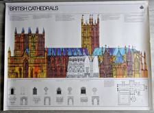 GPO Poster British Cathedrals Stamp collection Vintage Post Office