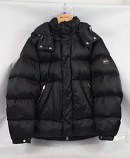 Hugo Boss Men's Winter Puffer Jacket B Pattern Black Water Repellent Size Medium