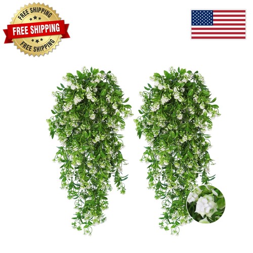 Faux white hanging plants - faux,