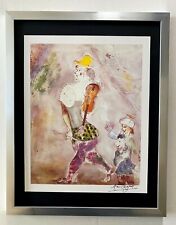MARC CHAGALL | ORIGINAL VINTAGE 1975 PRINT | SIGNED | MOUNTED IN 11X14 BOARD
