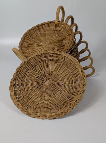 Vtg wicker natural rattan - wicker,