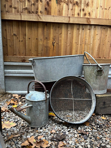 Galvanised vintage garden