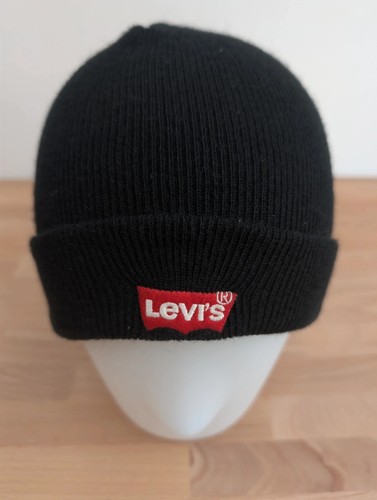 Levi black beanie - black, with