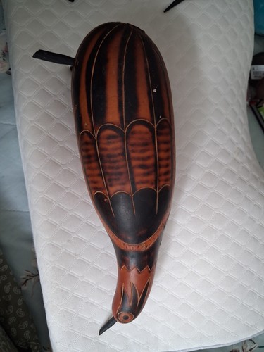 Peruvian gourd hand carved