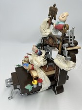 Enesco Deluxe Action Music Box 3D Motion Moving Mice “Top Billing For Santa” NEW