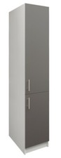 JD Greta Kitchen Tall Larder Unit Fixed Height 400mm Cabinet – Dark Grey Matt