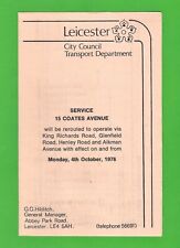 Bus Timetable - Leicester City