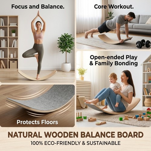 Children wooden wobble balance - children,