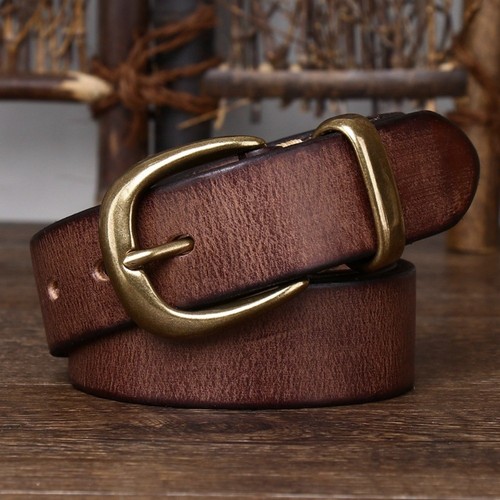 Genuine leather belt with - genuine,