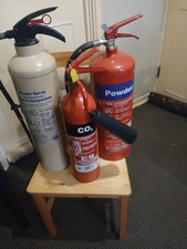 One Foam 5.5 Litres. One Powder 6 Kg (ABC). ONE CO2 2KG SMALL Extinguisher.