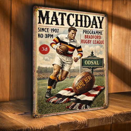 Personalised bradford rugby - bradford,