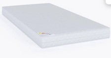 Toddler Mattress Deluxe Sprung Junior Hypoallergenic Washable White Kidsaw