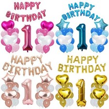 Happy Birthday Balloons Banner