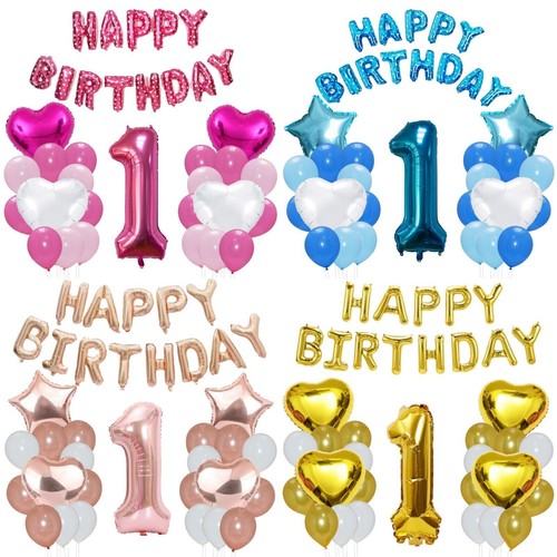 Happy birthday balloons banner - balloons,