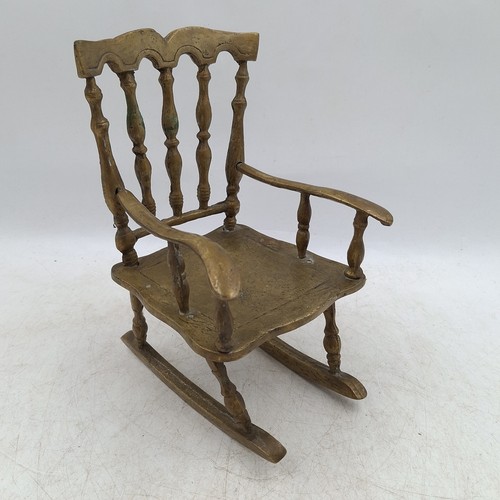 Victorian brass rocking - brass,