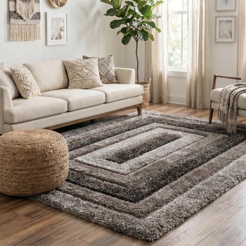 Shaggy area rugs - area, shimmer
