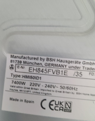 Siemens eh845fbv1e induction - eh845fbv1e,