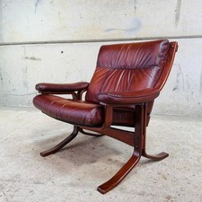 Norwegian 1970s Vintage Tan Leather Bentwood Chair #A650
