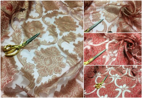 New silk satin burnout - satin,