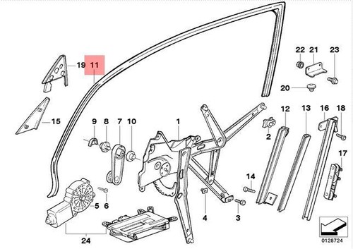 Genuine bmw e36 seal door - seal,