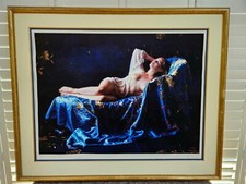 Rare Find.. Douglas Hoffman, Midnight Blue Framed And Mounted Print