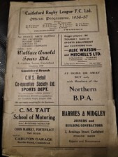 RARE VINTAGE RUGBY LEAGUE PROGRAMME CASTLEFORD V HULL KR 23RD MARCH 1957