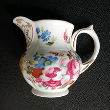 VINTAGE COALPORT FLORAL HEIRLOOM "QUEEN VICTORIA" BONE CHINA  FLORAL MILK  JUG
