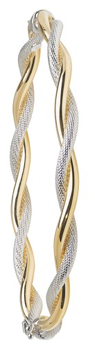 9ct colour gold hinged - 9ct,