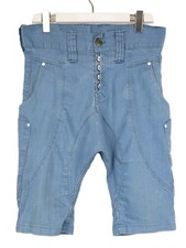 HUMOR Cesar Shorts Men's MEDIUM Blue Denim Button Fly Stretch Drop Crotch