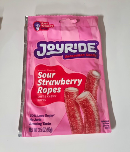 Joyride sour strawberry ropes - joyride,