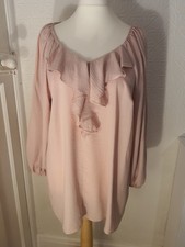 Size 22 Evans Ruffle Long Sleeve Pink Blouse