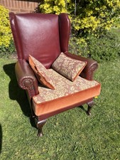 Antique oxblood red wingback - antique,