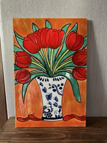 Ceramic tile art still life - ceramic,