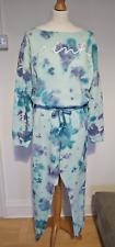 Victoria's Secret PINK Blue Tie Dye Effect Tracksuit Set M NWOT