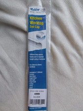 Kitchen Work top end cap. Matt silver finish. 40mm x 630mm.