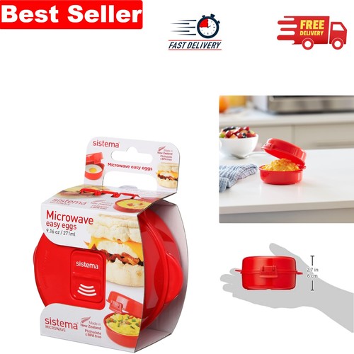 Red 270ml easy eggs cooker - easy,
