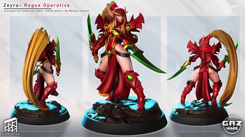 Blood elf rogue zeyra - zeyra, 3d