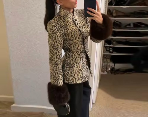 Leopard print tailored coat - print,