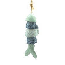 Ceramic fish wind chime - ceramic,