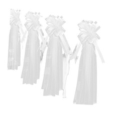 4 Pieces Wedding PEW Bows Gift Wrap Bows Bench Wedding Decor for Ceremony Church