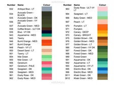 932 to 3012  DMC CROSS STITCH