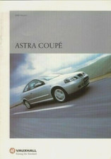 Vauxhall Astra Coupe 2000-01 UK Market Sales Brochure Turbo 2.2 1.8
