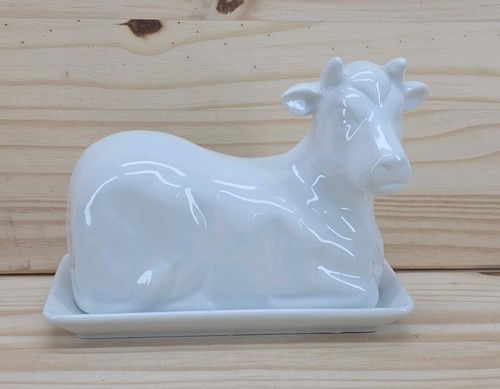 Cow shaped butter dish - cow,