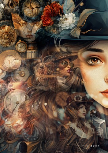 Steampunk style collage - steampunk, 1