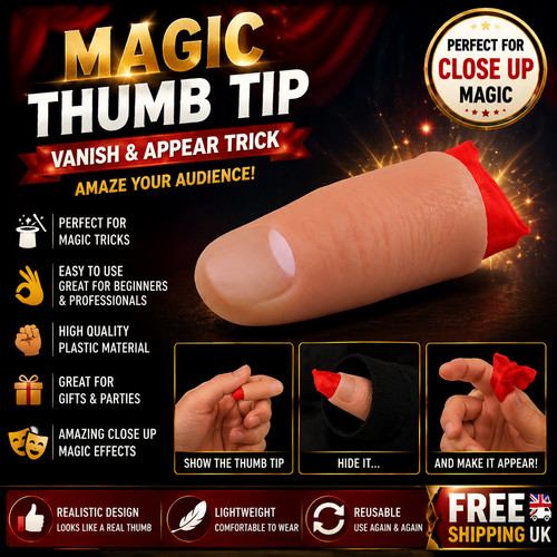 Magic thumb tip finger - finger, trick