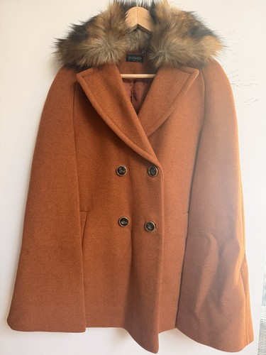 Topshop women brown wool - s,